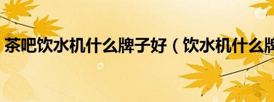 茶吧饮水机什么牌子好（饮水机什么牌子好）