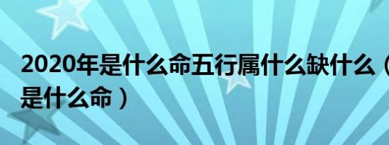 2020年是什么命五行属什么缺什么（2020年是什么命）