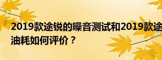 2019款途锐的噪音测试和2019款途锐3.0的油耗如何评价？