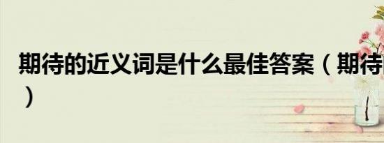 期待的近义词是什么最佳答案（期待的近义词）