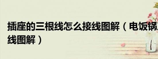 插座的三根线怎么接线图解（电饭锅三根线接线图解）