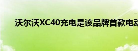 沃尔沃XC40充电是该品牌首款电动车