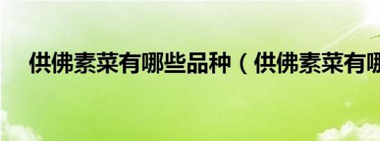供佛素菜有哪些品种（供佛素菜有哪些）