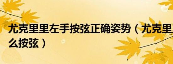 尤克里里左手按弦正确姿势（尤克里里左手怎么按弦）