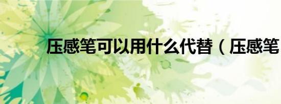 压感笔可以用什么代替（压感笔）