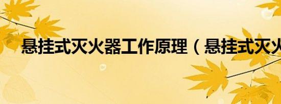 悬挂式灭火器工作原理（悬挂式灭火器）