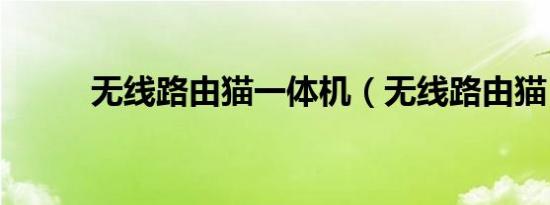 无线路由猫一体机（无线路由猫）