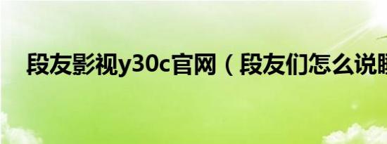 段友影视y30c官网（段友们怎么说睡觉）