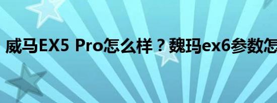 威马EX5 Pro怎么样？魏玛ex6参数怎么样？