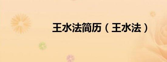 王水法简历（王水法）