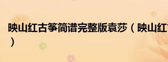 映山红古筝简谱完整版袁莎（映山红古筝简谱）