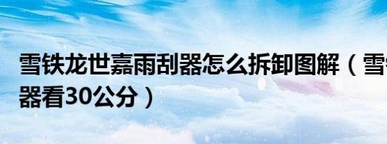 雪铁龙世嘉雨刮器怎么拆卸图解（雪铁龙雨刮器看30公分）