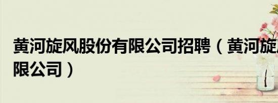 黄河旋风股份有限公司招聘（黄河旋风股份有限公司）
