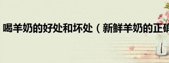 喝羊奶的好处和坏处（新鲜羊奶的正确煮法）