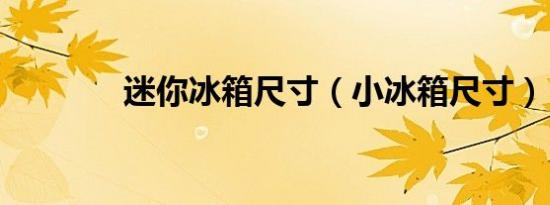 迷你冰箱尺寸（小冰箱尺寸）