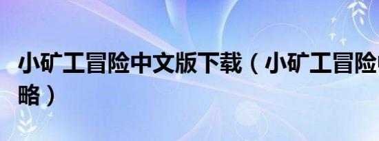小矿工冒险中文版下载（小矿工冒险中文版攻略）