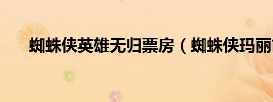 蜘蛛侠英雄无归票房（蜘蛛侠玛丽简）