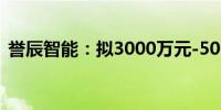 誉辰智能：拟3000万元-5000万元回购股份