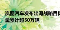 岚图汽车发布出海战略目标到2030年海外销量累计超50万辆