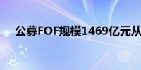 公募FOF规模1469亿元从高点萎缩33%