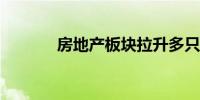 房地产板块拉升多只个股涨停