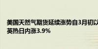 美国天然气期货延续涨势自3月初以来首次触及2美元/百万英热日内涨3.9%