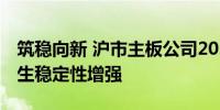 筑稳向新 沪市主板公司2023年“成绩单”内生稳定性增强