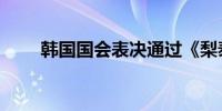 韩国国会表决通过《梨泰院特别法》