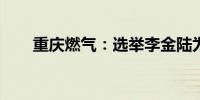 重庆燃气：选举李金陆为公司董事长