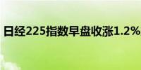 日经225指数早盘收涨1.2%东证指数涨0.3%
