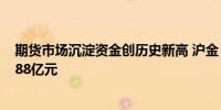 期货市场沉淀资金创历史新高 沪金“称王”近一月“吸金”88亿元