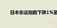 日本东证指数下跌1%至2,718.75点