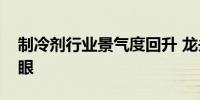 制冷剂行业景气度回升 龙头企业首季业绩亮眼