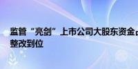监管“亮剑”上市公司大股东资金占用9家公司被责令切实整改到位