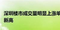 深圳楼市成交量明显上涨单周过户量创近三年新高