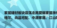 家居建材板块震荡走高爱丽家居涨停亚振家居涨超7%菲林格尔、尚品宅配、中源家居、江山欧派等涨幅靠前