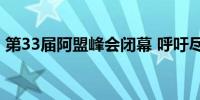第33届阿盟峰会闭幕 呼吁尽快实现加沙停火
