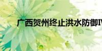 广西贺州终止洪水防御Ⅳ级应急响应