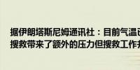 据伊朗塔斯尼姆通讯社：目前气温已降至0度以下给直升机搜救带来了额外的压力但搜救工作并未停止力度仍在加大
