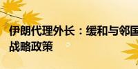 伊朗代理外长：缓和与邻国关系是伊朗的明确战略政策