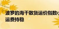 波罗的海干散货运价指数小幅下滑 海岬型船运费持稳