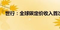 世行：全球碳定价收入首次突破千亿美元
