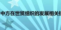 中方在世贸组织的发展相关提案引发多方共鸣