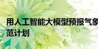 用人工智能大模型预报气象中国气象局发布示范计划