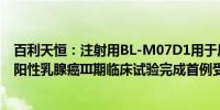 百利天恒：注射用BL-M07D1用于局部晚期或转移性HER2阳性乳腺癌III期临床试验完成首例受试者入组