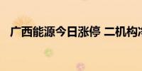 广西能源今日涨停 二机构净买入1.52亿元