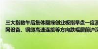 三大指数午后集体翻绿创业板指早盘一度涨超1%ST股、船舶制造、电网设备、铜缆高速连接等方向跌幅居前沪深京三市下跌个股近3000只