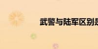 武警与陆军区别是什么