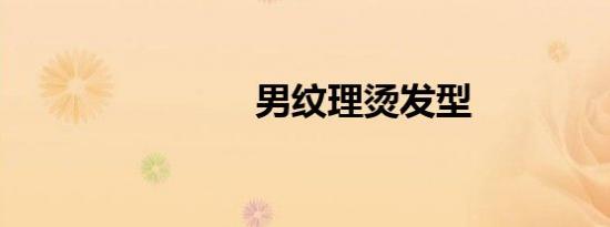 男纹理烫发型