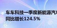 车车科技一季度新能源汽车保单数11.9万单同比增长124.5%